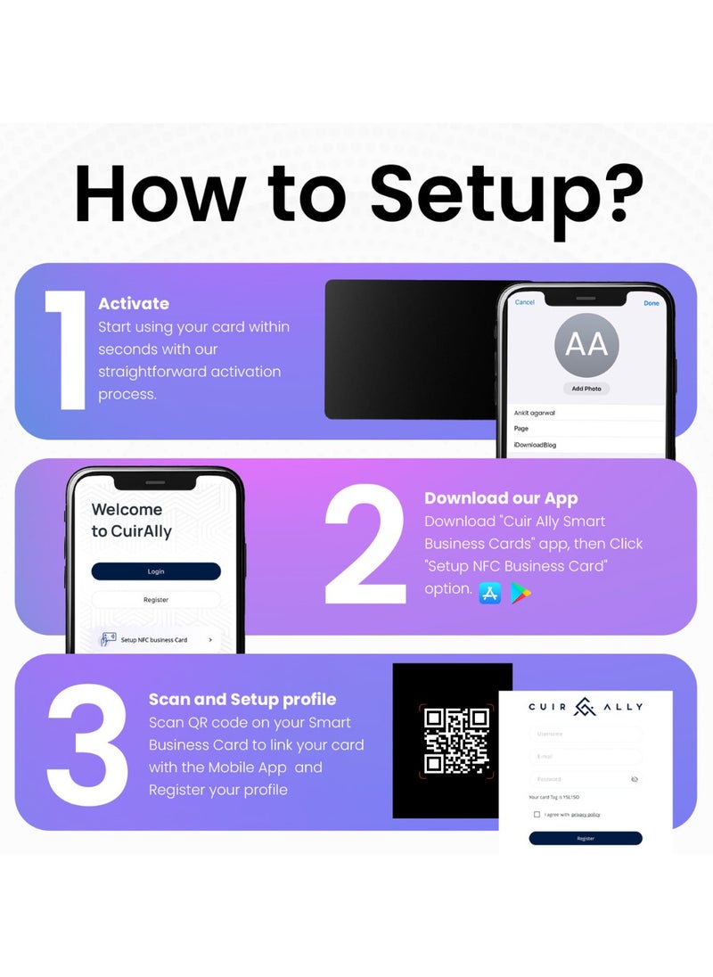 CUIR ALLY NFC Business Card- Tap and Share your readymade Contact Card to any mobile instantly  - Image 3