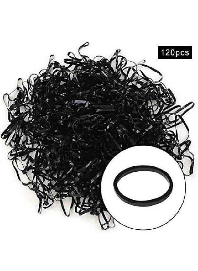 Pengxiaomei - 320 Pcs Bobby Pins U Hair Pins Set For Women Girls Includes 200 Gold Black Different Shapes Hair Pins And 120 Rubber Hair Bands In A Clear Storage Box - Image 1