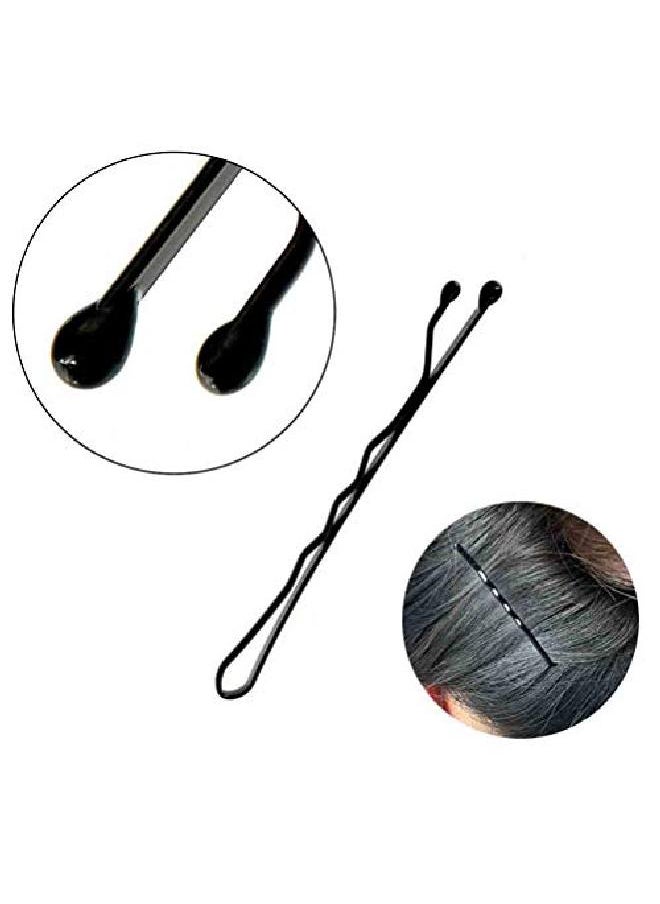 Pengxiaomei - 320 Pcs Bobby Pins U Hair Pins Set For Women Girls Includes 200 Gold Black Different Shapes Hair Pins And 120 Rubber Hair Bands In A Clear Storage Box - Image 1