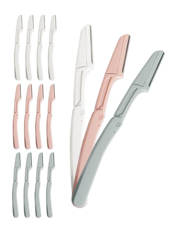MoHern Eyebrow Razors For Women, 15 Pcs Safe Dermaplane Razor, Dermaplaning Tool For Face, Foldable Eyebrow Razor For Women And Men That Helps Smooth The Skin, 3 Colors - Image 1