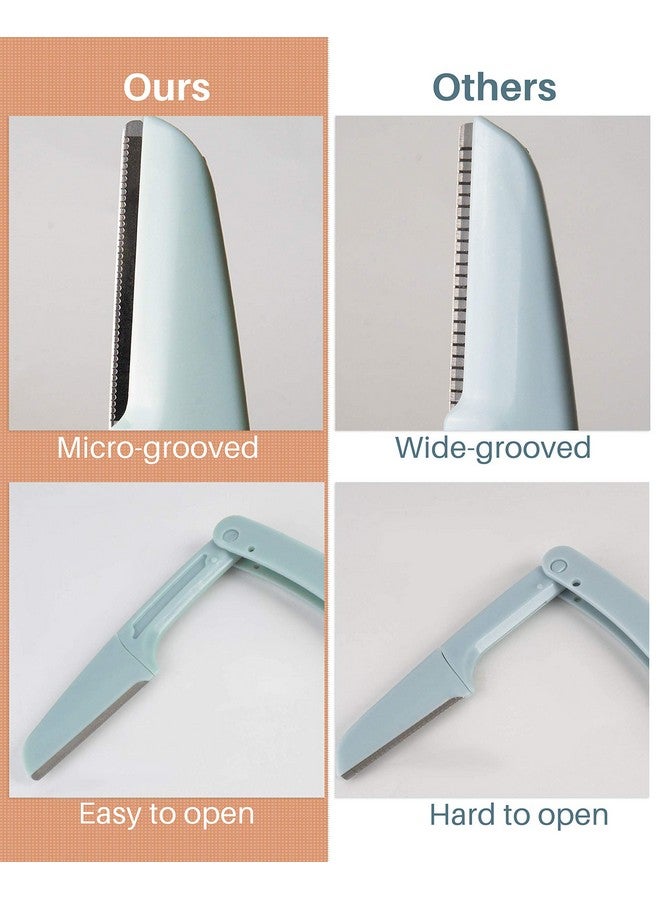 MoHern Eyebrow Razors For Women, 15 Pcs Safe Dermaplane Razor, Dermaplaning Tool For Face, Foldable Eyebrow Razor For Women And Men That Helps Smooth The Skin, 3 Colors - Image 2