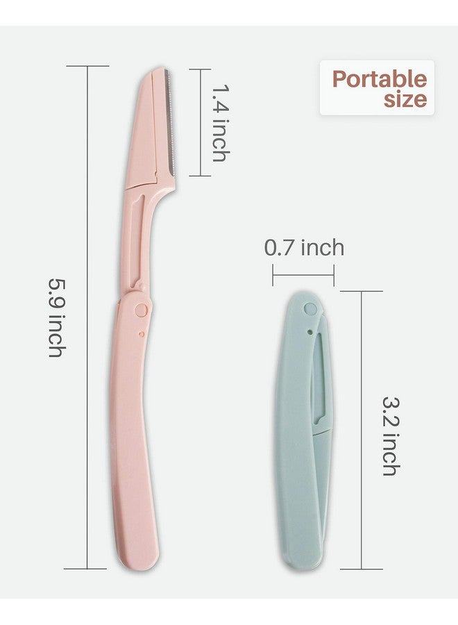 MoHern Eyebrow Razors For Women, 15 Pcs Safe Dermaplane Razor, Dermaplaning Tool For Face, Foldable Eyebrow Razor For Women And Men That Helps Smooth The Skin, 3 Colors - Image 3