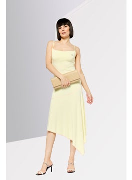DIESEL Women Brand Logo Midi Dress, Yellow  - Image 2