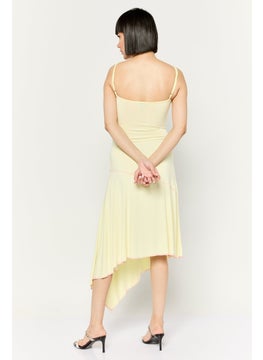 DIESEL Women Brand Logo Midi Dress, Yellow  - Image 4