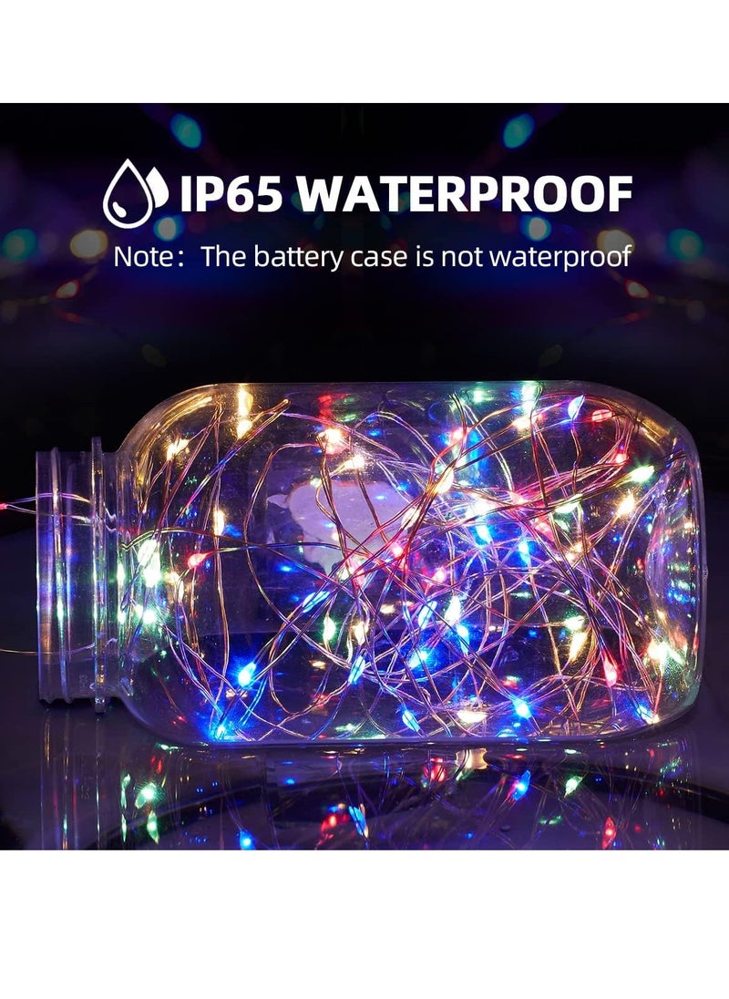 PAMEER - 3-Pack Fairy String Lights with Battery and Flexible Copper Wire 2Mtr Mini 20 LEDs Multicolor LED Strip for Christmas EID Ramadan Dewali Decoration Firefly LED Single Mode Battery Box Button ON OFF - Image 1