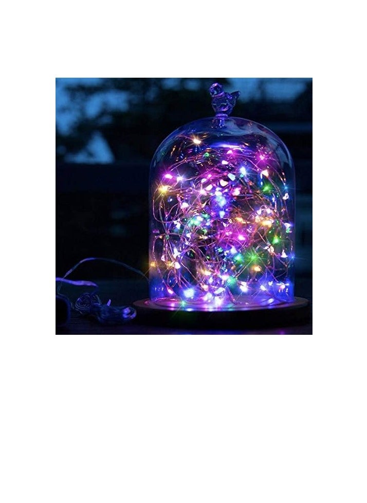 PAMEER - 3-Pack Fairy String Lights with Battery and Flexible Copper Wire 2Mtr Mini 20 LEDs Multicolor LED Strip for Christmas EID Ramadan Dewali Decoration Firefly LED Single Mode Battery Box Button ON OFF - Image 1
