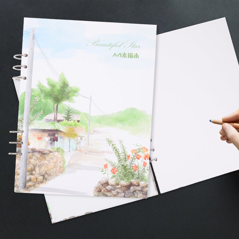 3pcs Hardcover for Drawing A4 Sketch Book Spiral Detachable Drawing Book - Image 4