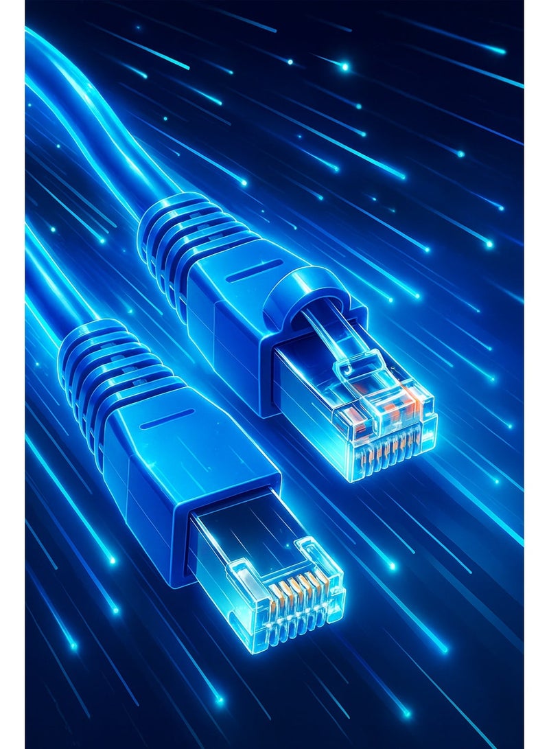 بلدن كابل إيثرنت كات 6- عالي الجودة برأس معدني وغطاء حماية – سرعات تصل إلى 1Gbps – صناعة شركة بيلدن الهنقارية- متوفر بأطوال 2، 3، 5، 10، 20، 30، 50، 80، 100 متر - Image 5