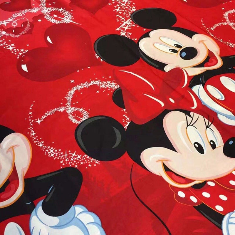 Haru Homie 100% Cotton Kids Reversible Printing Mickey Mouse Couples Duvet Cover 2PCS Bedding Set with Zipper Closure, Twin(No Comforter) - Image 5