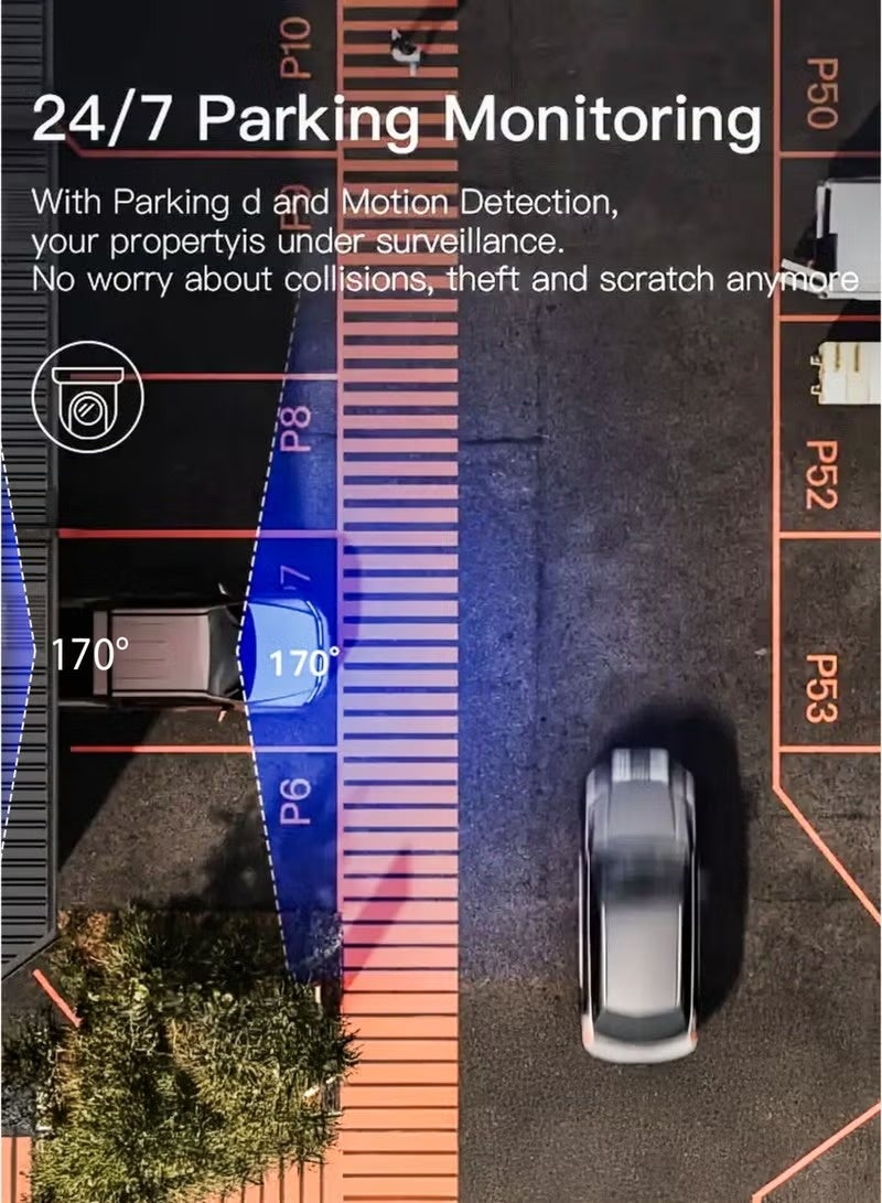 Toshonics 1080P HD Smart DVR Rearview Mirror Dash Cam with Front and Rear Dual Cameras, 170° Wide Angle Backup Cameras, Car Video Recorder Vehicle Blackbox with Night Vision, Motion Detection, Gravity-Sensor, Anti-Glare, 10" LCD Screen, Waterproof Rear Camera, Automatic Loop Recording, Reverse Parking Assistance Easy Installation, Supports up to 32GB TF Card - Image 3