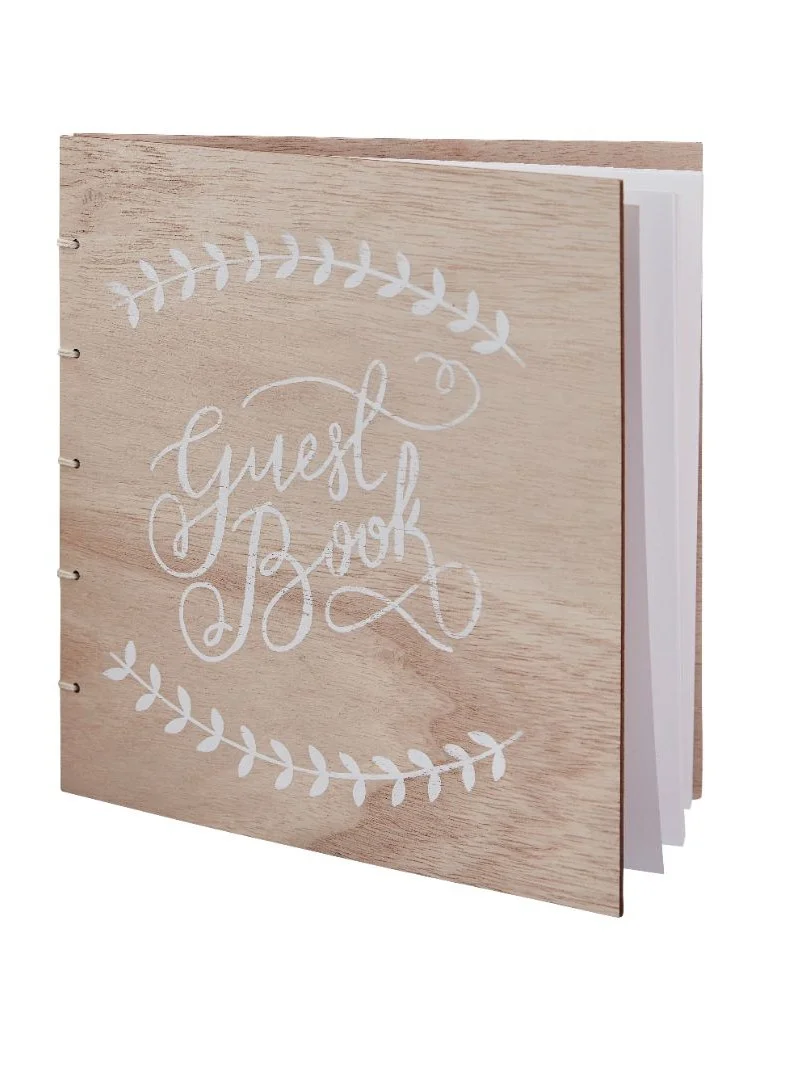 Ginger Ray Ginger Ray Wooden Guest Book for Weddings, Events, and Special Occasions