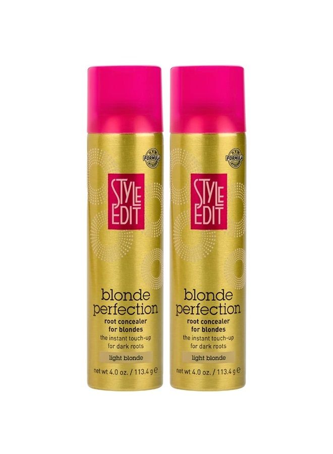 STYLE EDIT LIGHT BLONDE Root Concealer Touch-Up Spray (Multiple Colors Available) 4 Ounce (Pack of 2) - Image 1