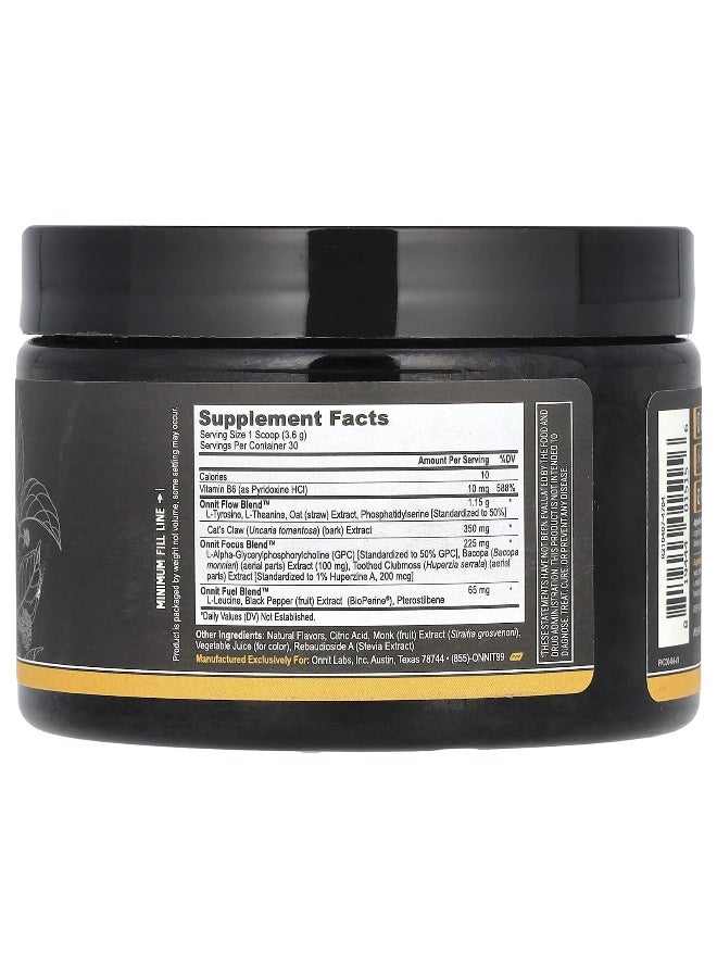 Onnit أونيت، ألفا برين إنستانت، خالي من الكافيين، خوخ، 3.8 أونصة (108 غرام) - Image 2