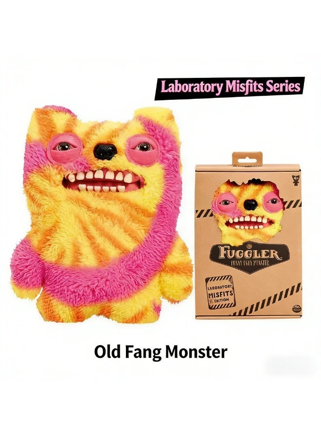 Fuggler Old Fang Monster Plush - 9" Laboratory Misfits Series Collectible Stuffed Toy with Bold Striped Fur & Signature Teeth - Image 1