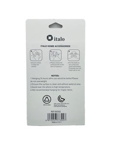 ITALO Pack Of 2 Pcs Wall Hooks Heavy-Duty Self-Adhesive Hooks For The Kitchen Bathroom And Bedroom Smile Sticky Hooks  - Image 3