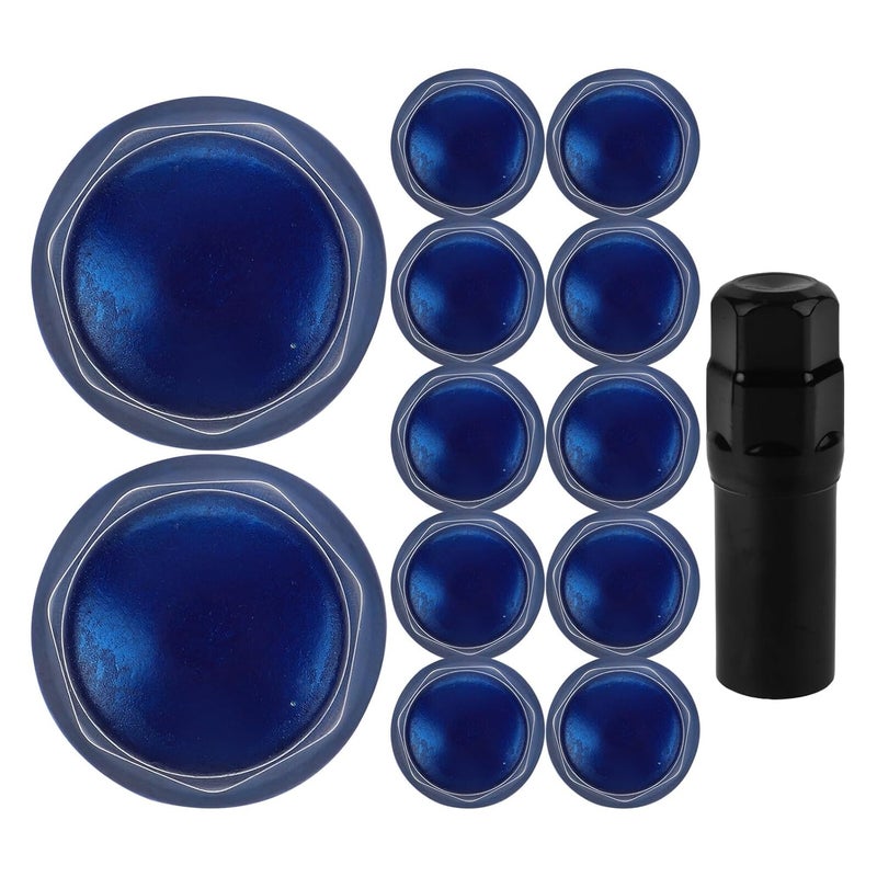 Blue 12x1.5mm 32mm Steel Anti-Theft External Hex Wheel Lug Nuts Set for Car Trailer Truck Wheel Accessories - Image 1