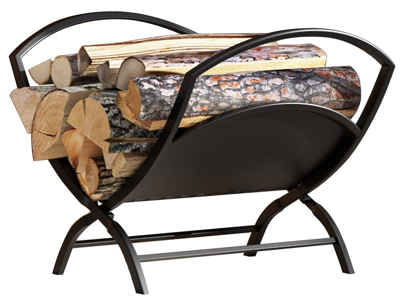 Fire Beauty حامل خشب المدفأة القابل للطي رف خشب النار داخلي خارجي رف تخزين خشب النار من فاير بيوتي