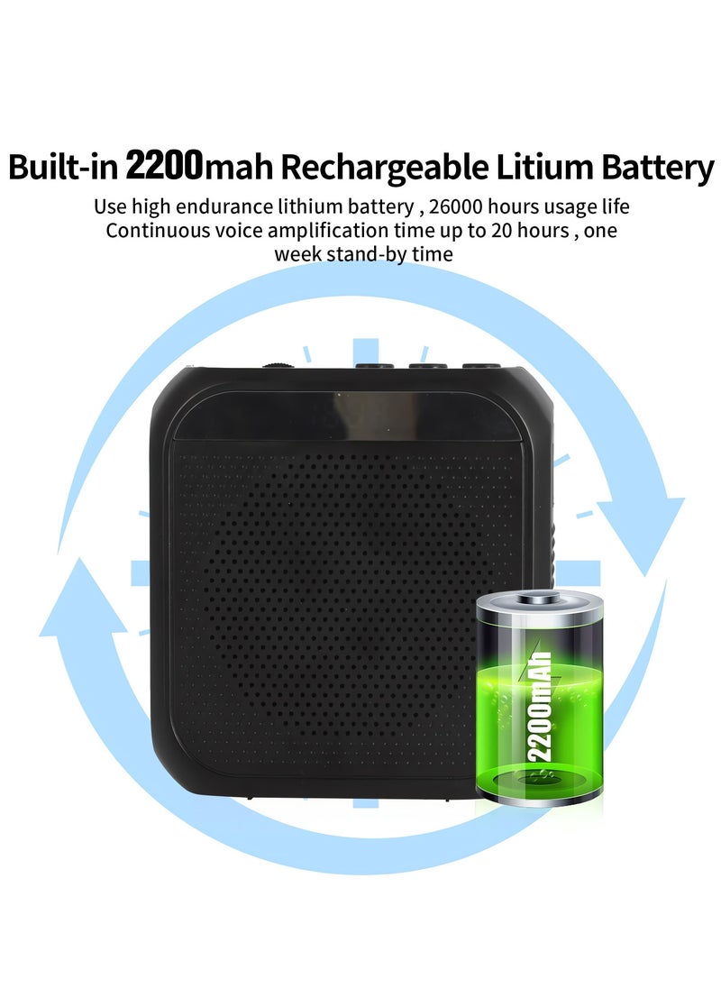 ماركة غير محددة 3.5mm سلك ميكروفون سماعة مكبر للصوت صوت 2200mAH قابلة للشحن متعددة الوظائف الحد من الضوضاء المتكلم دعم يو القرص وبطاقة TF  - Image 4