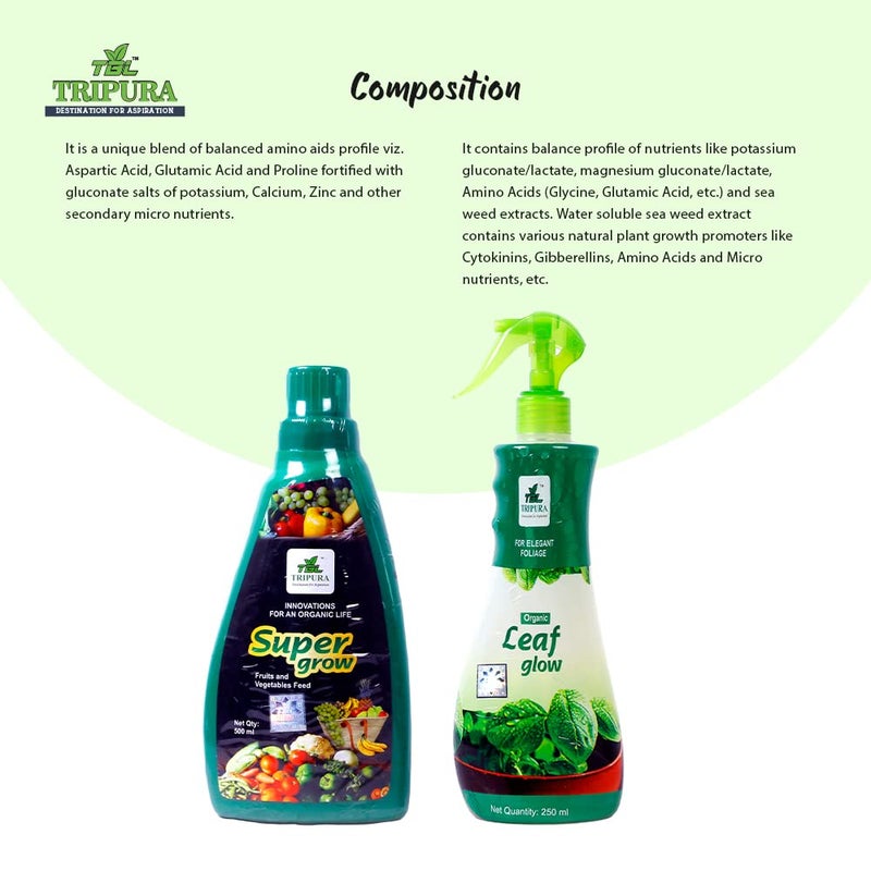 TBL TRIPURA DESTINATION FOR ASPIRATION TBL Tripura Destination for Aspiration Organic Leaf Glow 250 ml and Super Grow 500 ml - Image 4