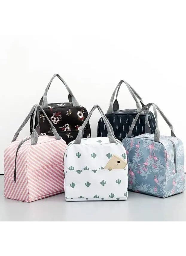 Right Products - Right Products Functional Pattern Cooler Lunch Box Portable Insulated Canvas Lunch Bag Thermal Food Picnic Lunch Bags for Women Kids - Image 1