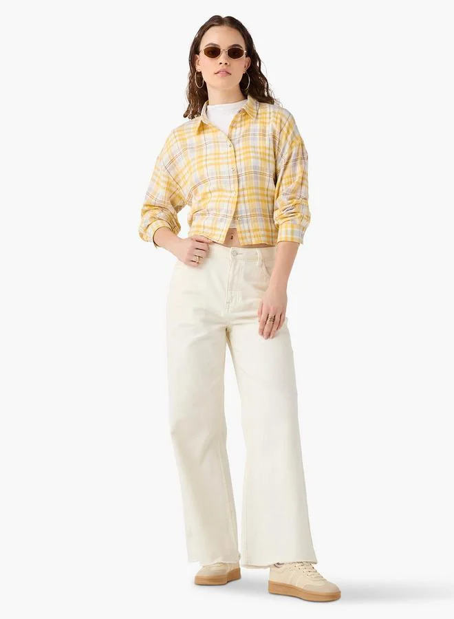 لي كوبر قميص لي كوبر كاروهات بقصة منتظمة وأكمام طويلة