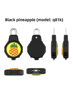 Suitable For Apple For Apple Airtag Anti-lost Security Lock PC Waterproof Protective Shell Cartoon Cute Couple Shell-Color:Black PineFor Apple (Q81K)