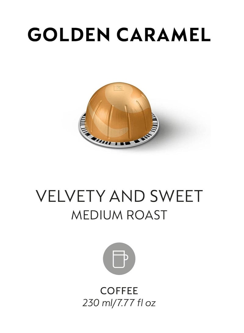 Nespresso Capsules VertuoLine Golden Caramel Mild Roast Coffee 30 Count Coffee Pods - Image 3