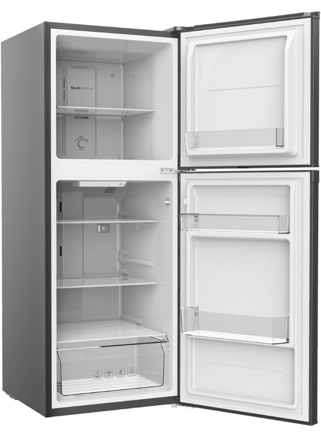 Akai 265 Liters Double Door Refrigerator with Inverter Compressor, No Frost Technology, Recessed Handle, Multi Air Flow Freezer, RFMA-S265WTI 265 L RFMA-S265WTI silver - Image 2