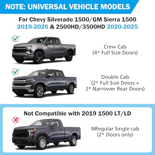 Abystar Under Seat Storage Box for Chevrolet Silverado & GMC Sierra 1500 2019–2026, 2500HD 3500HD 2020–2026, Rear Underseat Organizer, Hidden Tool Storage, No Drill Installation, Black - Image 2
