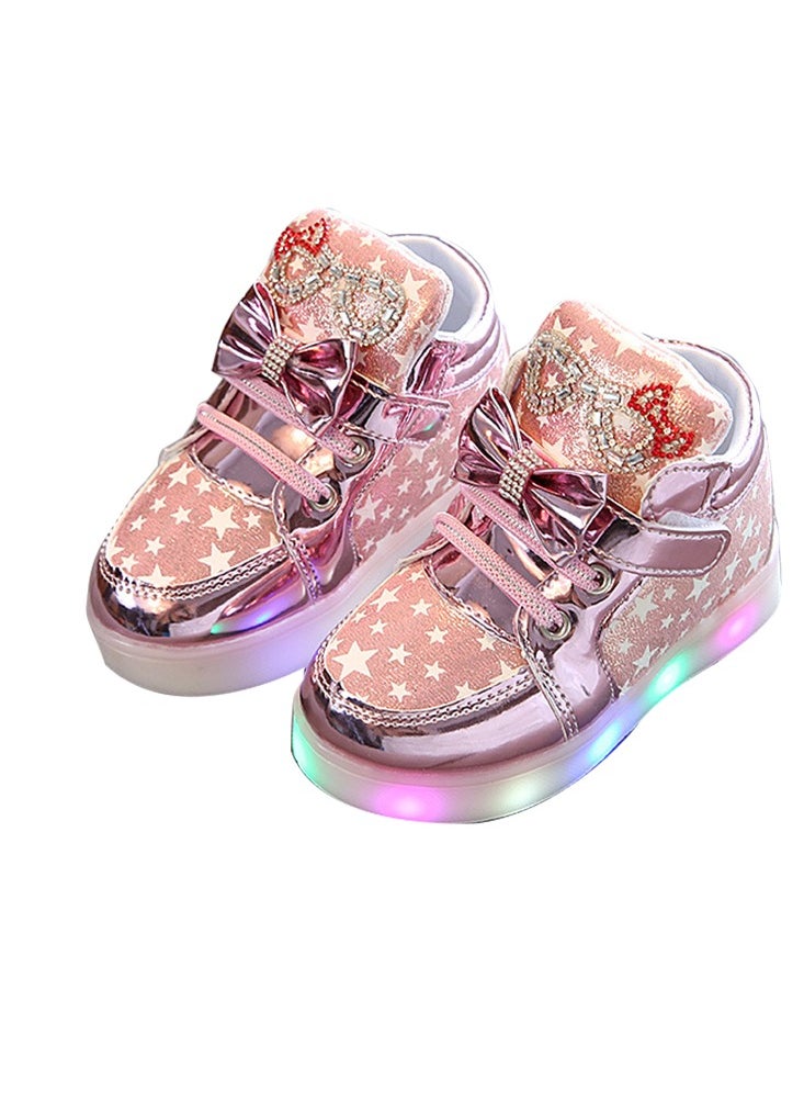 Al Aoyama Al Aoyama LED Light Up Shoes Kids High top Sneakers Flashing Luminous Shoes Dancing Sneakers for Boys Girls Toddles Gift  - Image 1