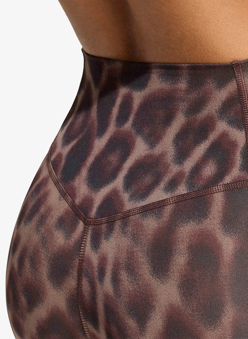 Adidas 7/8 Optime Essentials Workout Leopard Leggings - Image 4