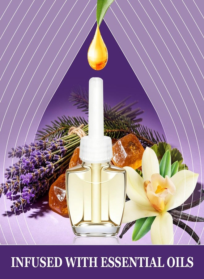 DERDUFT عبوات إعادة تعبئة معطر جو كهربائي، ٨ عبوات - عبوات زيوت عطرية برائحة اللافندر والعنبر والفانيليا والعرعر وإبرة الراعي، عبوات زيوت عطرية للنوم، متوافقة مع معطرات الجو من إير ويك وجليد - Image 4