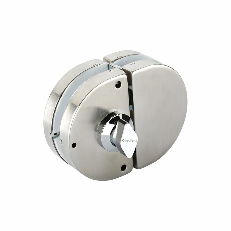 Stainless Steel Glass Door Lock No DrillingLock for Main DoorDoor Thickness 10 mm to 12 mm3 Ultra Keys Out Side KnobCabin Balcony Door for Office Home Pack of 1 Matt  - Image 4