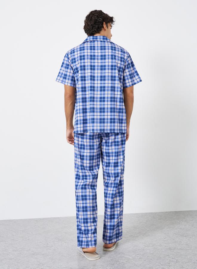 Styli Men Checked Relaxed Fit Shirt and Pyjama Set - Image 5