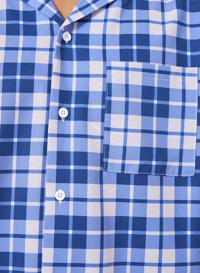 Styli Men Checked Relaxed Fit Shirt and Pyjama Set - Image 3