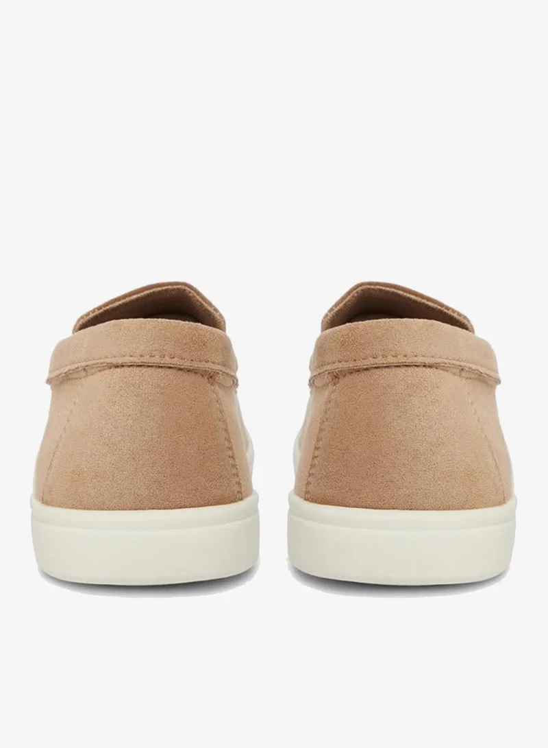Styli Men Tan Suede Loafers