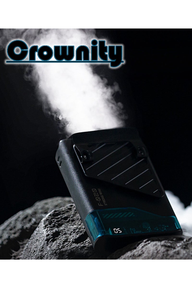 كرونايتي مروحة خصرية محمولة قابلة للشحن، مزودة بشاشة LED ومدة تشغيل تصل إلى 15 ساعة. هذه المروحة الشخصية الصغيرة التي يمكن تثبيتها توفر خمسة سرعات وقدرة تبريد تبلغ 10,000 دورة في الدقيقة. إنها مروحة عنق بسرعة رياح تبلغ 33 قدمًا في الثانية، وتتصلح للعمل في الهواء الطلق والتخييم والمزارع والمواقع البناء والحفلات الموسيقية والمناسبات الرياضية. (لونها الأسود) - Image 1