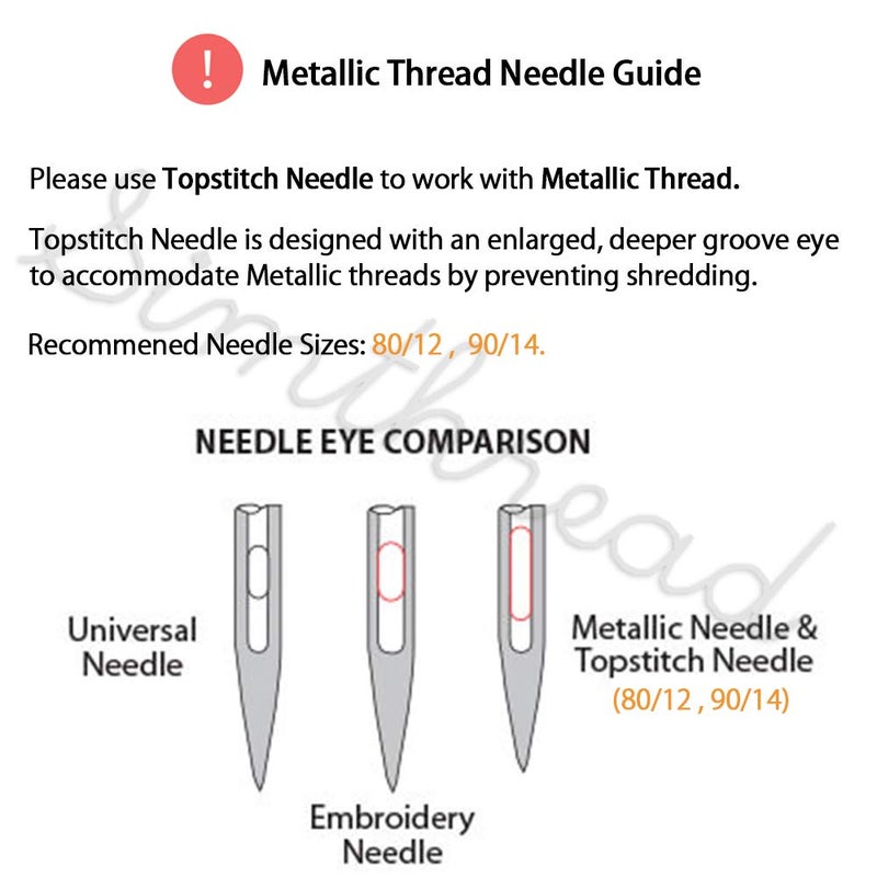 Simthread 6 Spools Metallic Embroidery Machine Thread (3 Gold+ 3 Silver Colors) 500M(550Y) for Embroidery and Decorative Sewing - Image 2