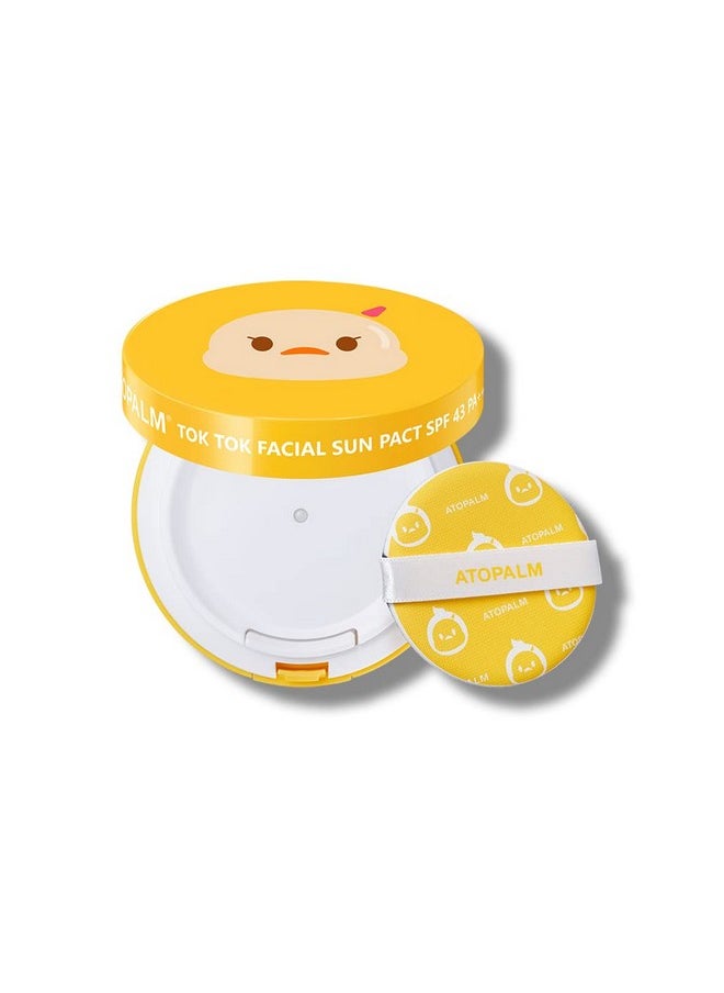 Atopalm - Tok Facial Sun Pact 15G Spf43 Pa+++ Zinc Sunscreen For Sensitive Skin Dry Moisturizing Protection Korean Mineral Cream - Image 1