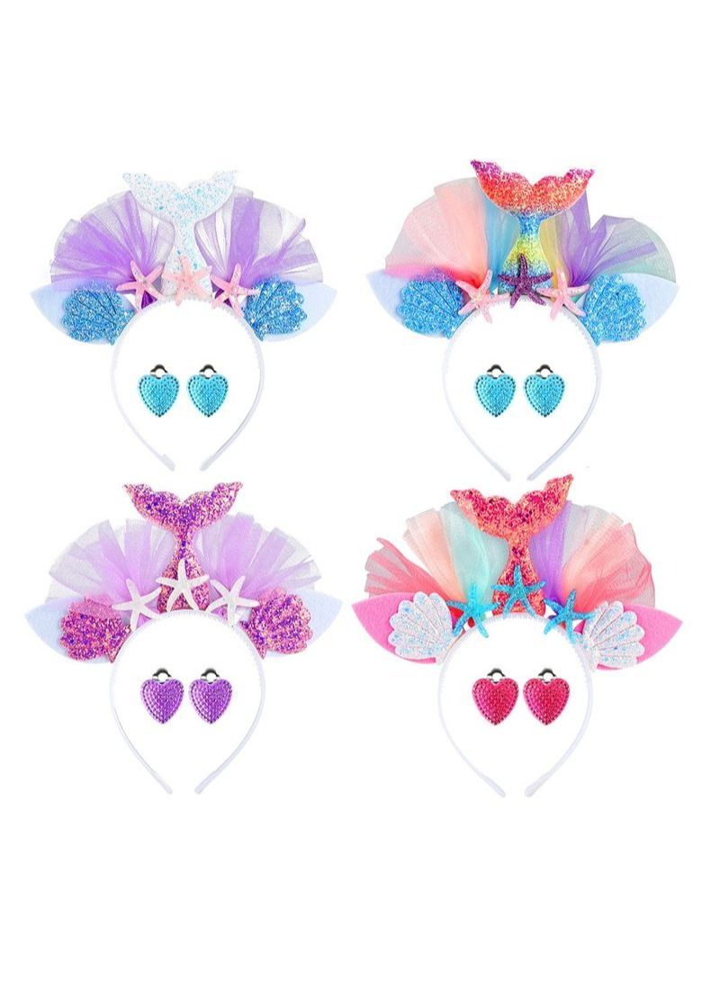 NIBEMINENT 4Pcs Mermaid Party Headband - Image 1