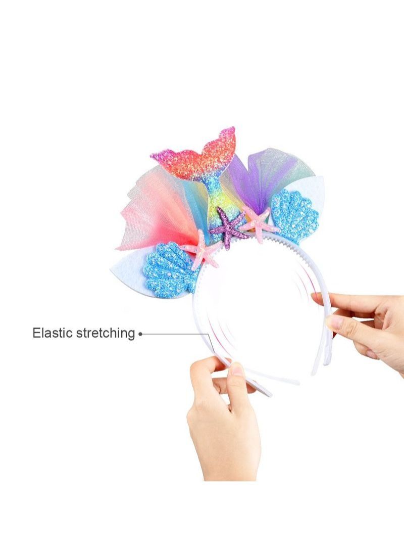 NIBEMINENT 4Pcs Mermaid Party Headband - Image 3