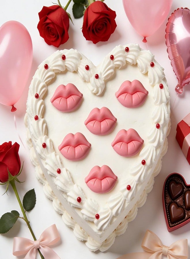 SQUISHCO Chocolate Mould, Silicone Lip Shape Design for Cake Decoration and Candy Making, Flexible Chocolate Mould Silicone Material, Pink Colour Single Piece, Ideal for Resin Art and Soap Crafting - Image 2