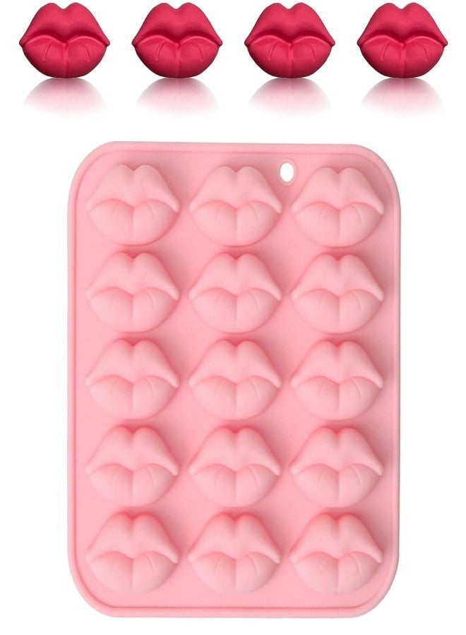 SQUISHCO Chocolate Mould, Silicone Lip Shape Design for Cake Decoration and Candy Making, Flexible Chocolate Mould Silicone Material, Pink Colour Single Piece, Ideal for Resin Art and Soap Crafting - Image 1