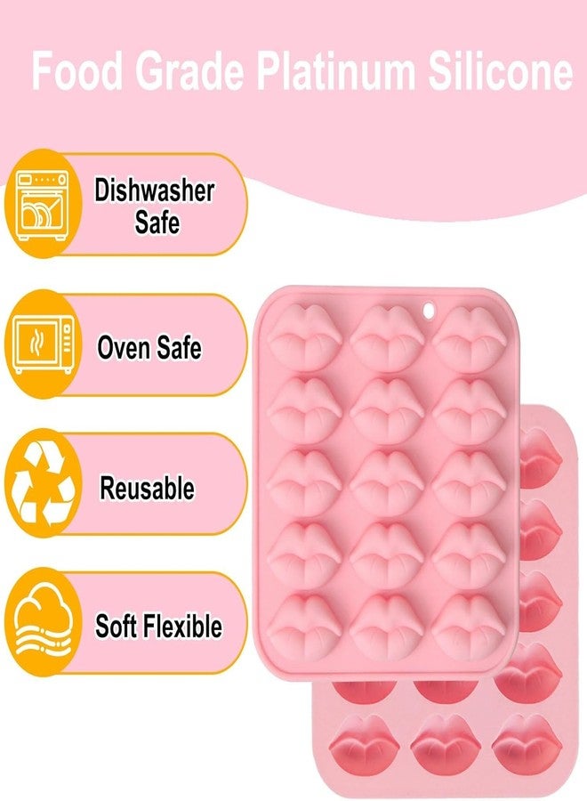 SQUISHCO Chocolate Mould, Silicone Lip Shape Design for Cake Decoration and Candy Making, Flexible Chocolate Mould Silicone Material, Pink Colour Single Piece, Ideal for Resin Art and Soap Crafting - Image 4