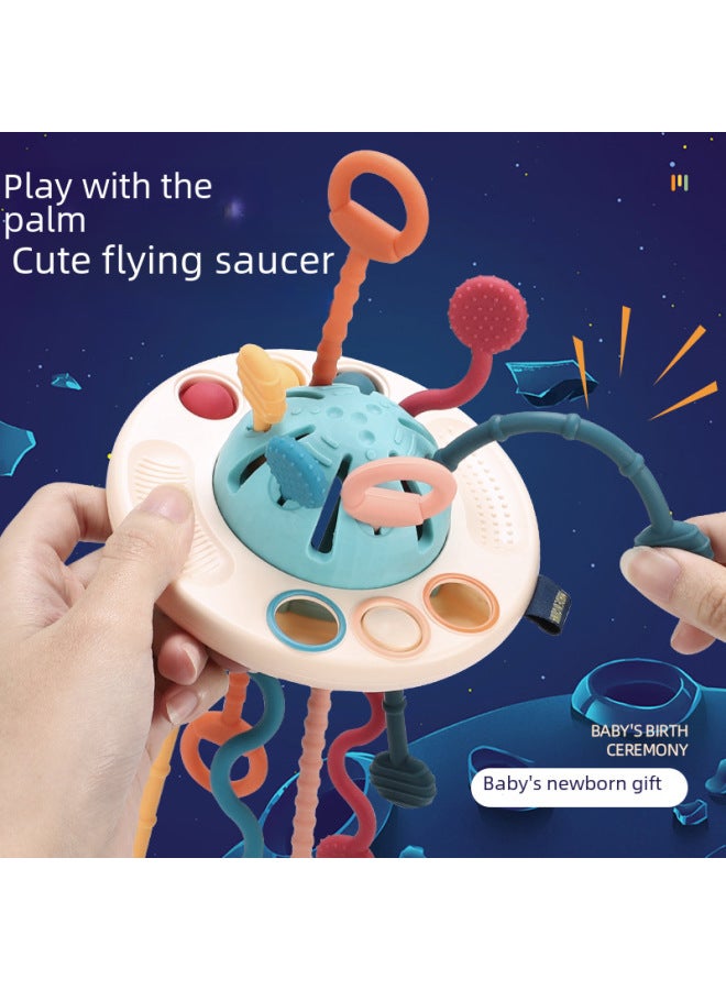 Baby Fun Eating Toy Early Education Sensory Baby Can Bite Enlightenment Soft Rubber UFO Lala Toy-Color:UFO Lala (bag) - Image 2