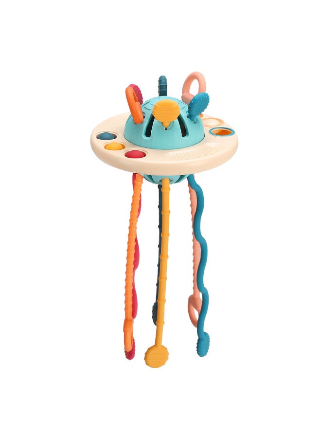 Baby Fun Eating Toy Early Education Sensory Baby Can Bite Enlightenment Soft Rubber UFO Lala Toy-Color:UFO Lala (bag) - Image 1