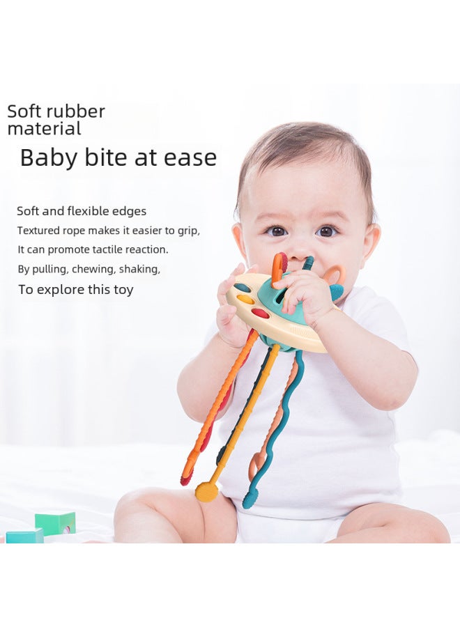 Baby Fun Eating Toy Early Education Sensory Baby Can Bite Enlightenment Soft Rubber UFO Lala Toy-Color:UFO Lala (bag) - Image 4
