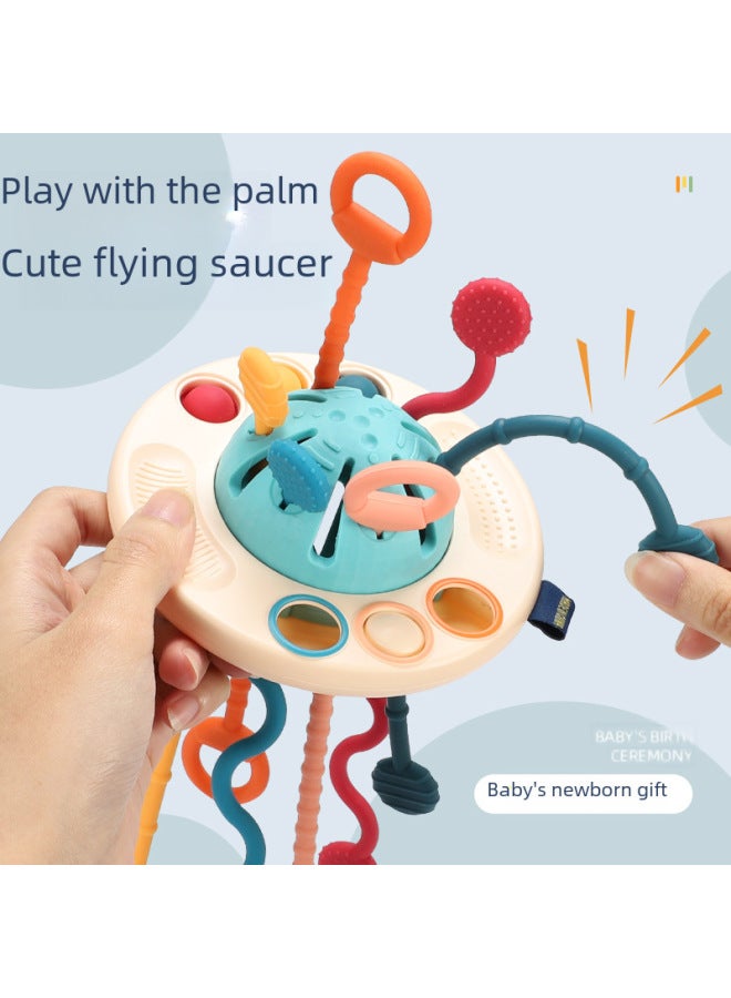 Baby Fun Eating Toy Early Education Sensory Baby Can Bite Enlightenment Soft Rubber UFO Lala Toy-Color:UFO Lala (bag) - Image 3