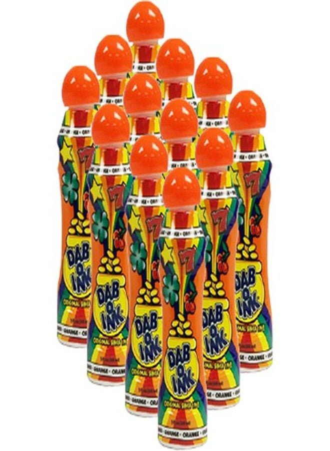 Dab-O-Ink One Dozen 3oz Orange Bingo Dauber - Image 1