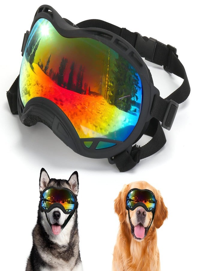 Micnaron Dog Goggles for Large Dogs, UV Protection Dog Sunglasses, Adjustable Strap, Windproof、Dustproof、Anti-Fog Eye Protection Sunglasses for Large and Medium Dogs (Black Frame) - Image 1